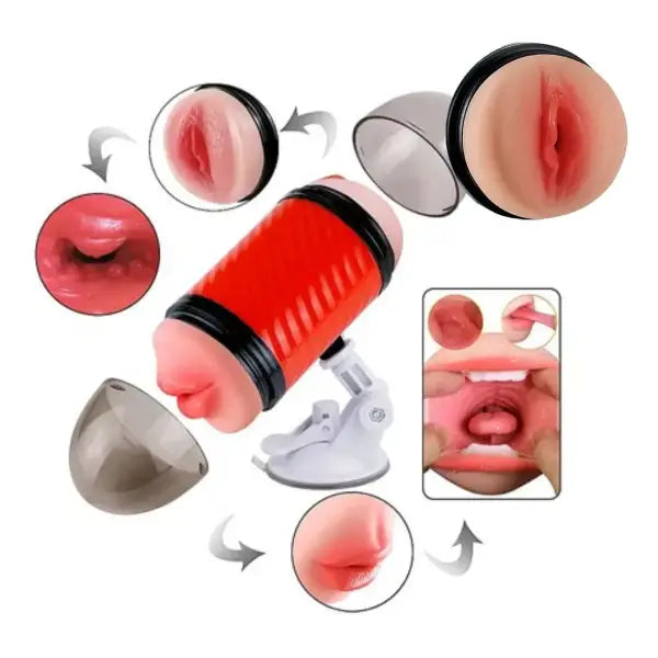 Masturbador Masculino doble Con Ventosa