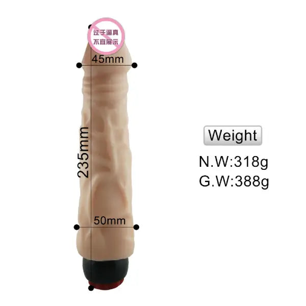 Dildo Consolador Vibrador Realista Grande 23.5cm