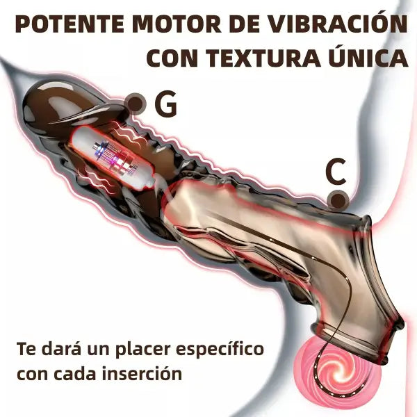 Funda Extensora Vibradora Para Pene Extensión