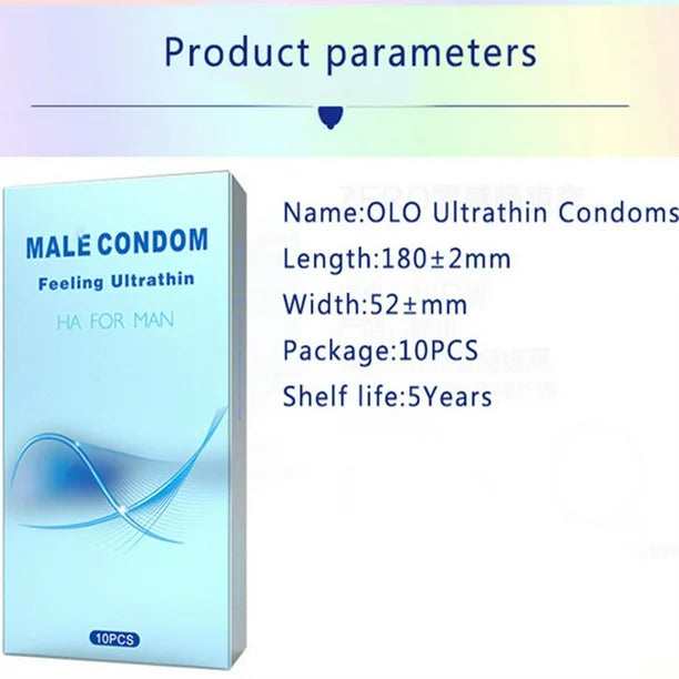 10 Condones Preservativos Ultradelgados Sensación Ultra Thin