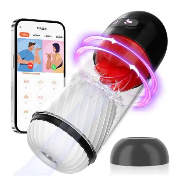Masturbador Automático Con Rotación Lengua Y App