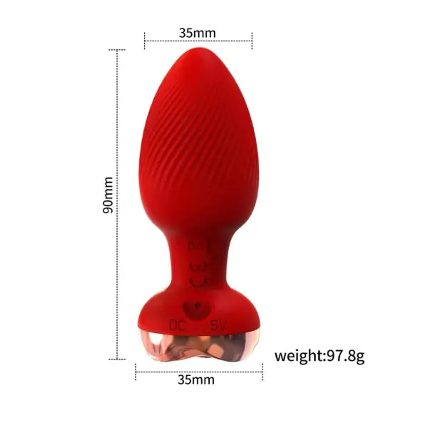 Plug Anal Vibrador Silicona Control Remoto Joya