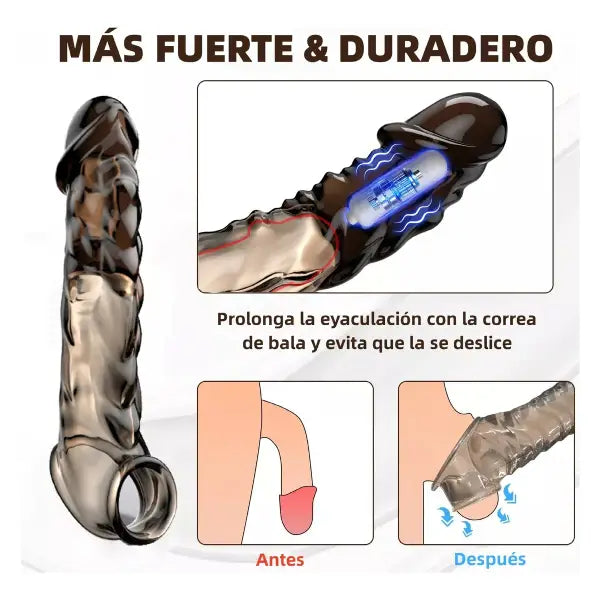 Funda Extensora Vibradora Para Pene Extensión