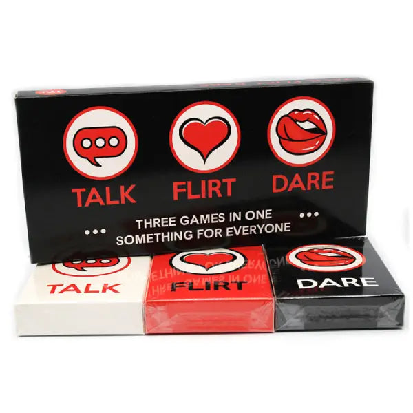 Juego De Cartas Talk Flirt Dare 3 En 1 Para Parejas Y Fiesta