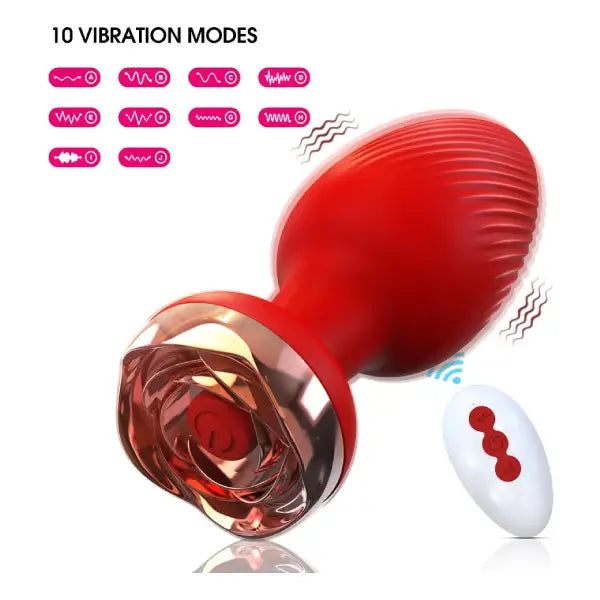 Plug Anal Vibrador Silicona Control Remoto Joya