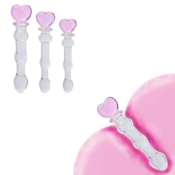 Plug Dildo Consolador Varita De Cristal Vidrio Corazón