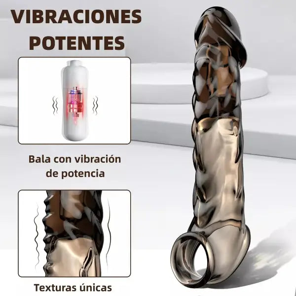 Funda Extensora Vibradora Para Pene Extensión