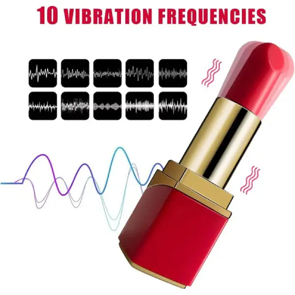 Mini Vibrador Masajeador Tipo Labial 10 Velo Lujo