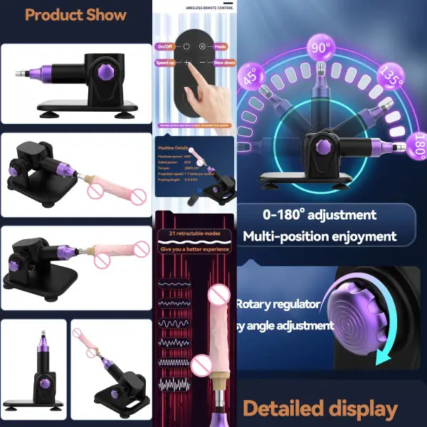 Potente Máquina Sexual Automática Sex Machine Telescópico