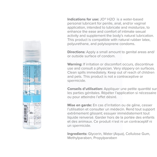 Lubricante Efecto Silicon Base Agua Jo H2O 4 OZ