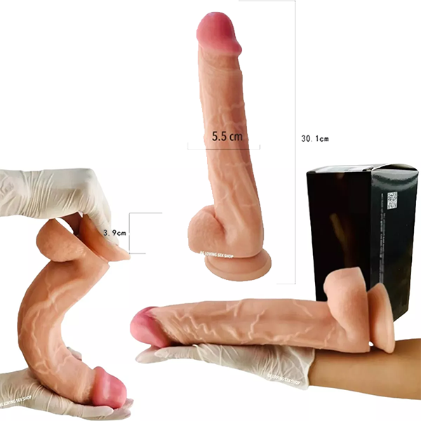Mega Grande Dildo Realista Suave 30 Cm