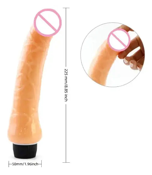 Vibrador Consolador Jelly Masajeador 19 Cm