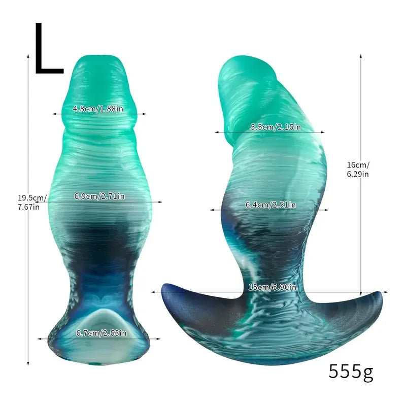 Plug Anal Enorme Silicona Líquido Suave Monstruo Alien