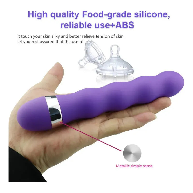 Vibrador Masajeador Personal Ondulado Rosa