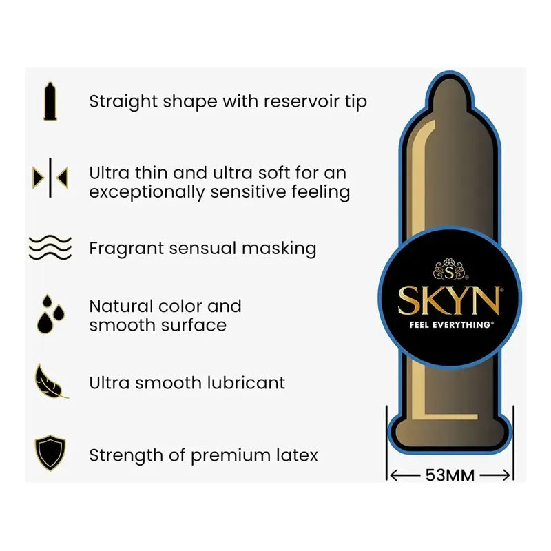 12 Condones Sin Látex Lifestyles Skyn Elite EXTRA LUBE