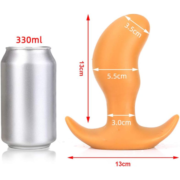 Plug Tapon Juguete Sexual Anal Premium Silicona Curvo L