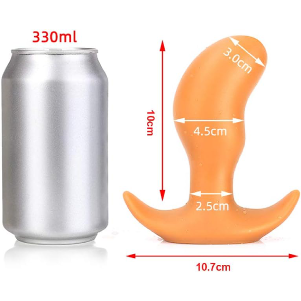 Plug Tapon Juguete Sexual Anal Premium Silicona Curvo M