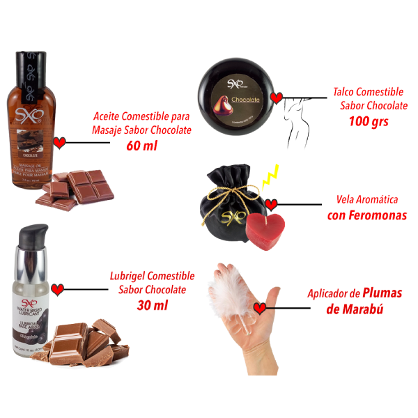 Kit Sxo 6 Pzs Juego Sensual Lub y Aceites