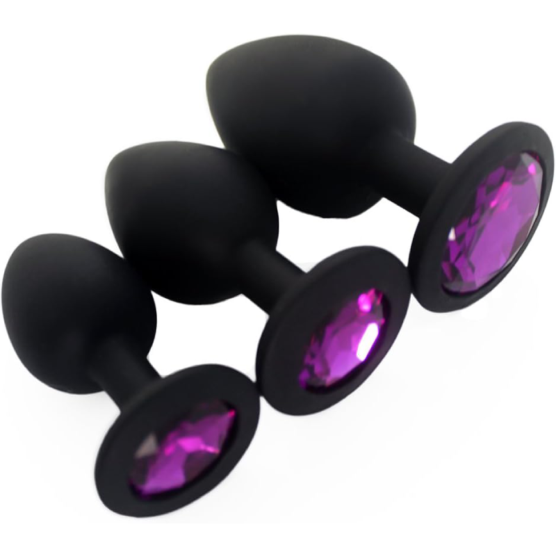 Kit de 3 plugs De Silicon Con Esfera Tipo Joya