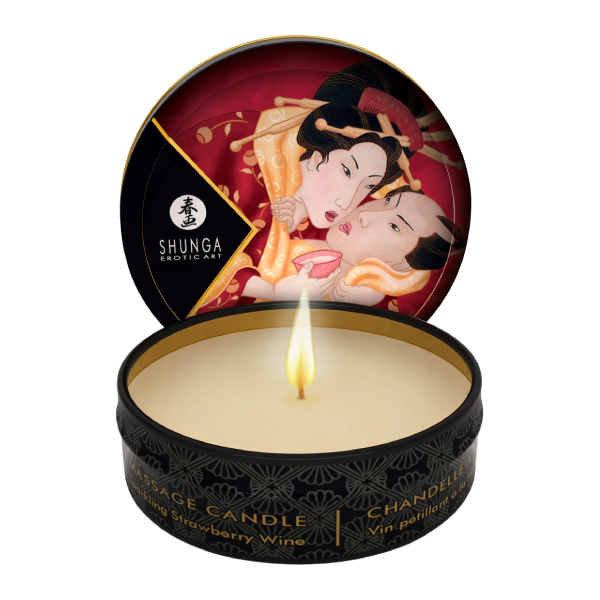Vela Shunga Exotic Art Vino Espumoso de Fresa 1 OZ