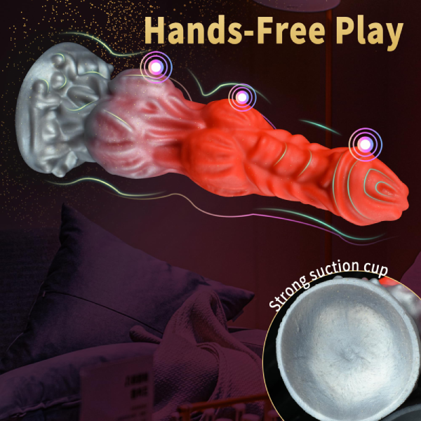Dildo Monstruo Silicona Líquido Suave Con Ventosa 9.6 Inch