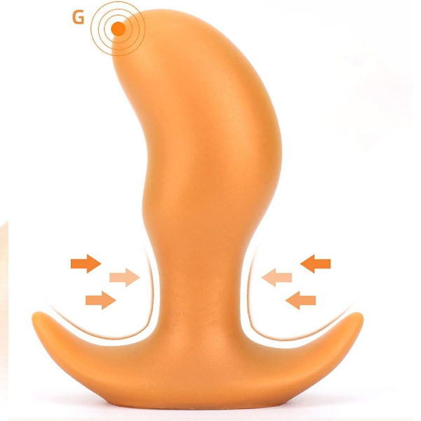 Plug Tapon Juguete Sexual Anal Premium Silicona Curvo M