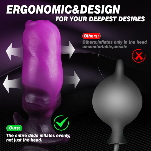 Plug Tapon Anal Silicon Liquido Juguete Sexual Inflable 6.7 Inch