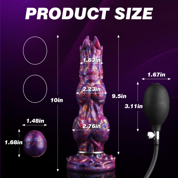 Dildo Monstruo Silicona Líquido Ventosa Expulsador De Huevo 10 Inch