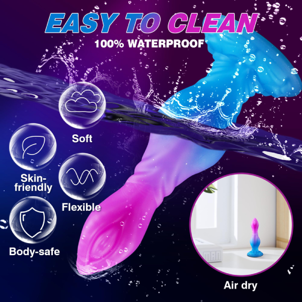 Dildo Silicona Líquido Suave Ventosa Monstruo Alien 7.48 Inch