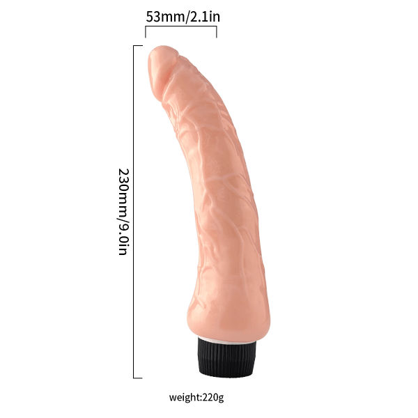 Consolador Vibrador Realista Texturizado Flexible Color Piel