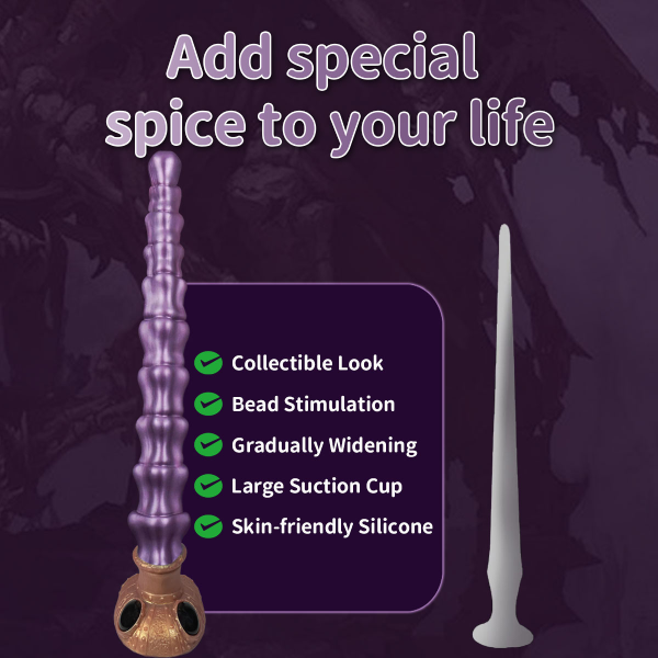 Dildo Alien Silicona Líquido Ventosa Gradual Largo S