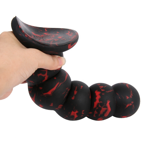 Plug Dilatador Anal Dildo Bolitas Silicon Liquido Gradual M