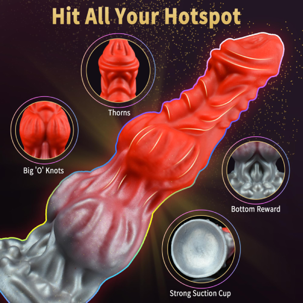 Dildo Monstruo Silicona Líquido Suave Con Ventosa 9.6 Inch