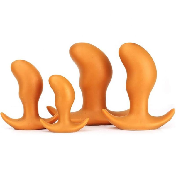 Plug Tapon Juguete Sexual Anal Premium Silicona Curvo M