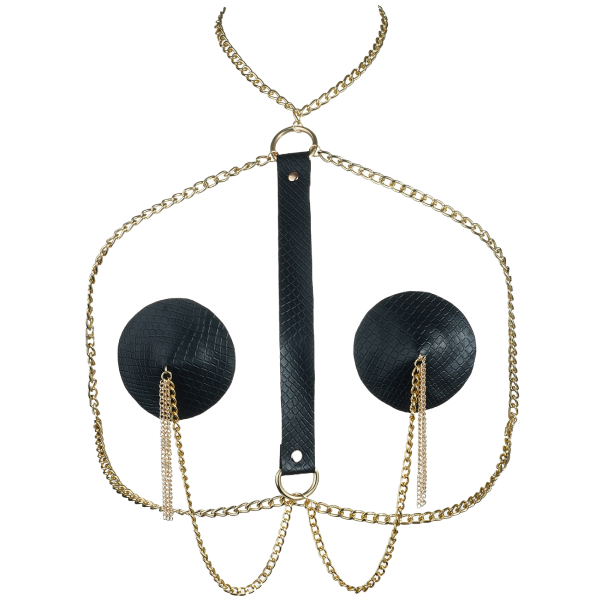Sexy Pezoneras En Arnés Body Chain Elegante Chest Chain