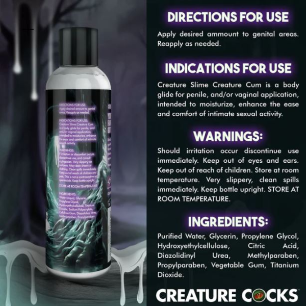 Lubricante Tipo Semen Creature Cock 8 Oz