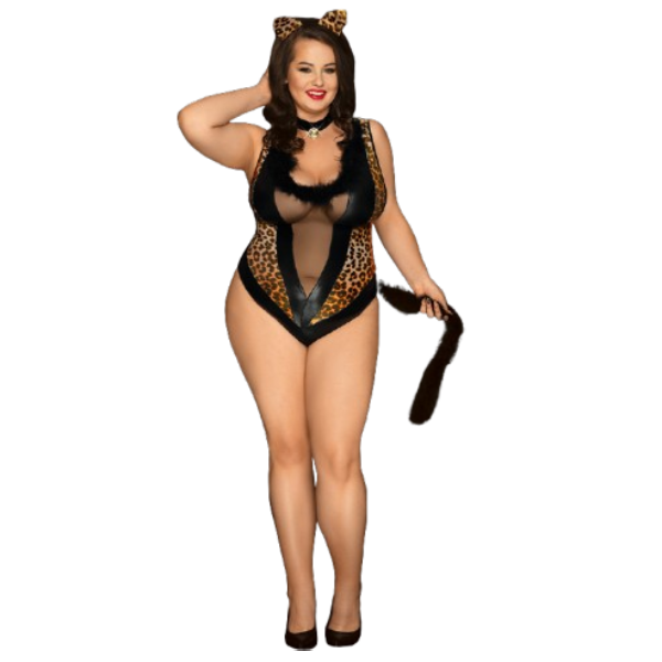 Sexy cosplay Disfraz de leopardo L/XL
