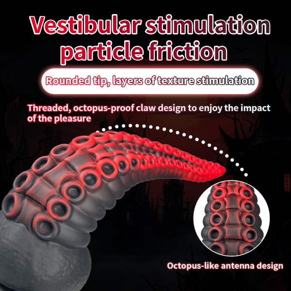 Dildo Silicona Líquido Suave Ventosa Alien Pulpo S 7 Inch