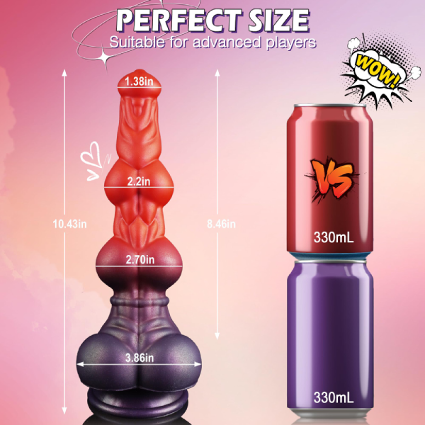 Dildo Monstruo Silicona Líquido Suave Con Ventosa 10 Inch