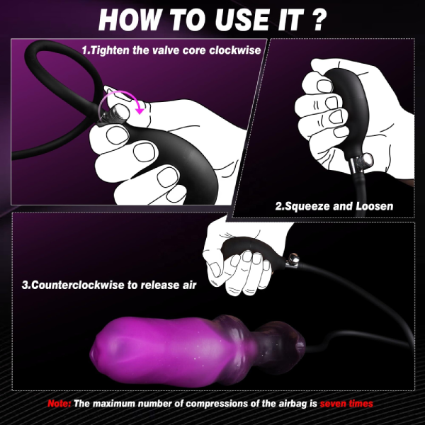Plug Tapon Anal Silicon Liquido Juguete Sexual Inflable 6.7 Inch