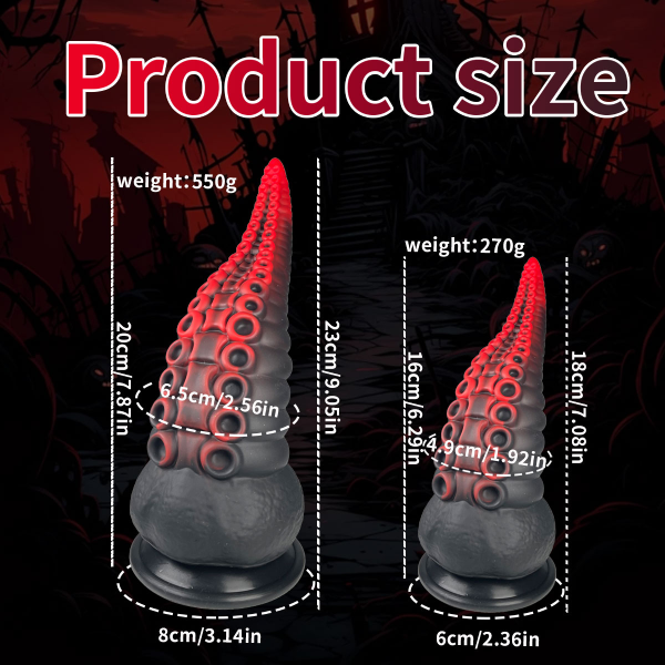 Dildo Silicona Líquido Suave Ventosa Alien Pulpo S 7 Inch