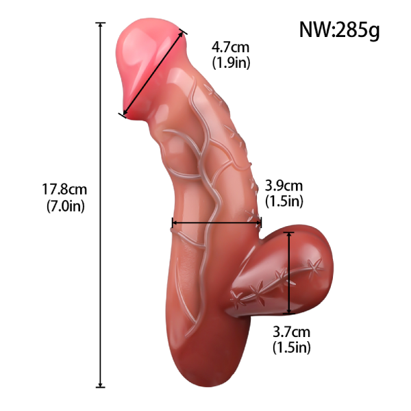 Vibrador Realista de Silicona Líquida 21cm - Pene Grueso Textura Suave Premium