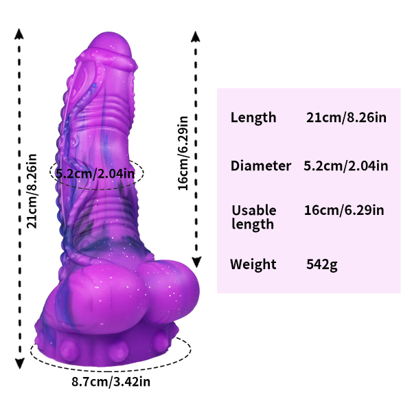 Dildo Silicona Líquido Suave Ventosa Monstruo Alien 8.3 Inch