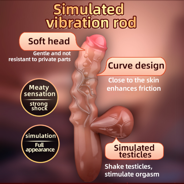 Vibrador Realista de Silicona Líquida 23cm - Pene Grueso con Textura Natural