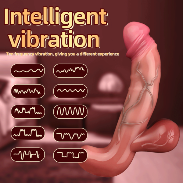 Vibrador Realista de Silicona Líquida 22cm - Pene Grueso Textura Natural Premium