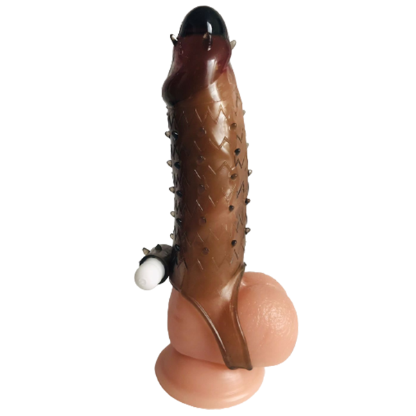 Funda Pene Crystal delgada, tipo condon, con vibracion