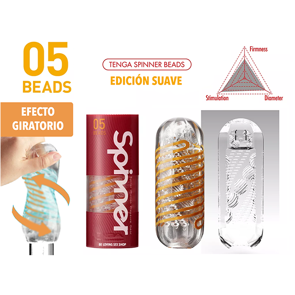 Masturbador Premium Tenga Spinner Soft Beads