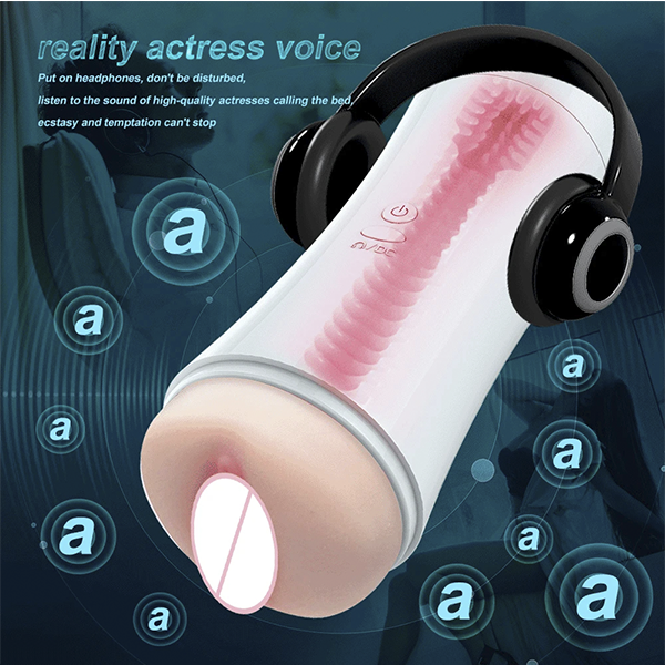 Masturbador Premium Vibracion Ventosa Voz