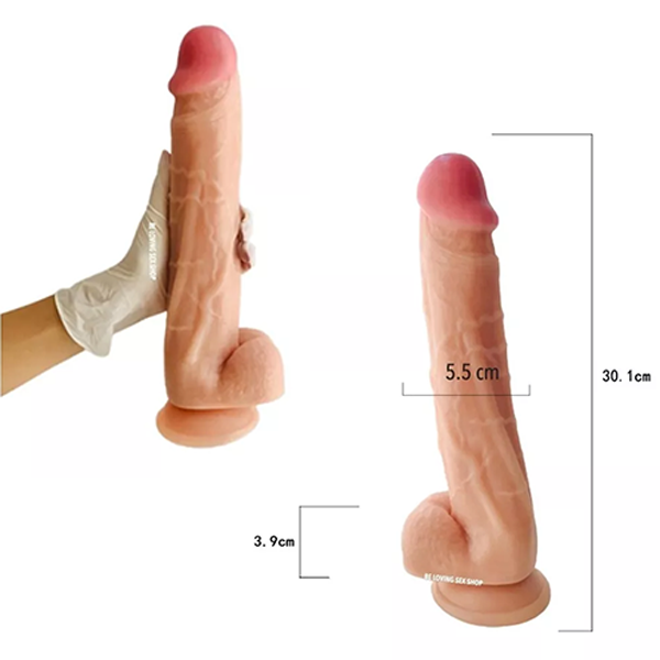 Mega Grande Dildo Realista Suave 30 Cm