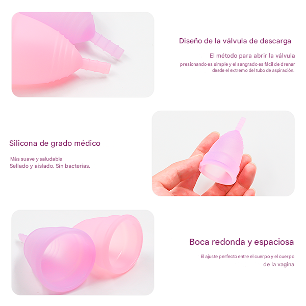 Copa Menstrual Femenina con bolsa de transporte L